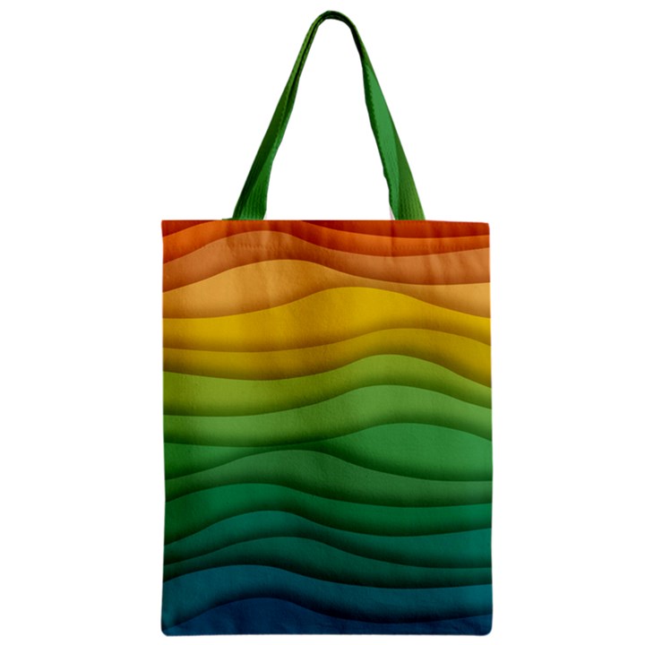 Waves Texture Zipper Classic Tote Bag