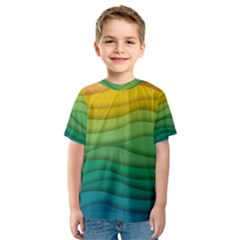 Waves Texture Kids  Sport Mesh Tee