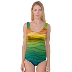 Waves Texture Princess Tank Leotard 