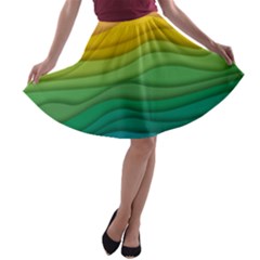 Waves Texture A-line Skater Skirt