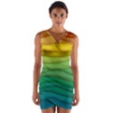 Waves Texture Wrap Front Bodycon Dress View1