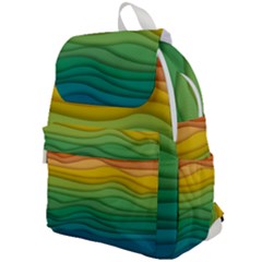 Waves Texture Top Flap Backpack