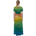 Waves Texture High Waist Short Sleeve Maxi Dress View2