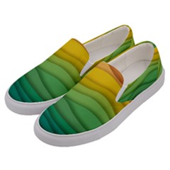 Waves Texture Men s Canvas Slip Ons