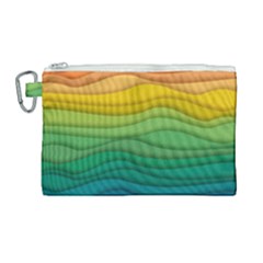 Waves Texture Canvas Cosmetic Bag (large)