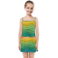 Waves Texture Kids  Summer Sun Dress