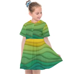 Waves Texture Kids  Sailor Dress