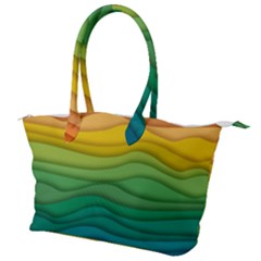 Waves Texture Canvas Shoulder Bag