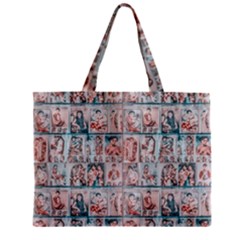 Asian Illustration Posters Collage Zipper Mini Tote Bag