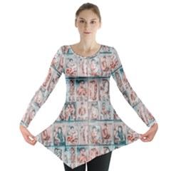 Asian Illustration Posters Collage Long Sleeve Tunic  by dflcprintsclothing