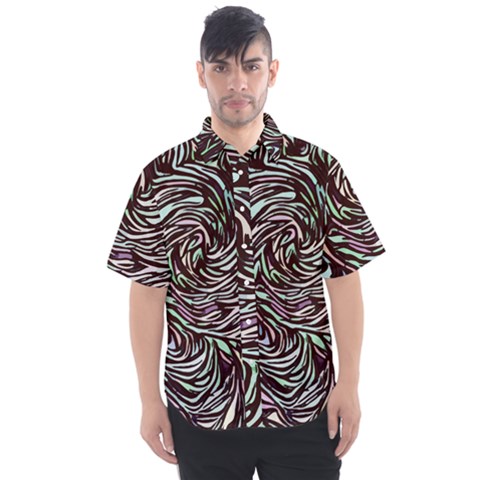 Stained Glass Men s Short Sleeve Shirt by Mariart