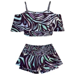 Stained Glass Kids  Off Shoulder Skirt Bikini