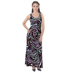 Stained Glass Sleeveless Velour Maxi Dress