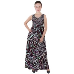 Stained Glass Empire Waist Velour Maxi Dress