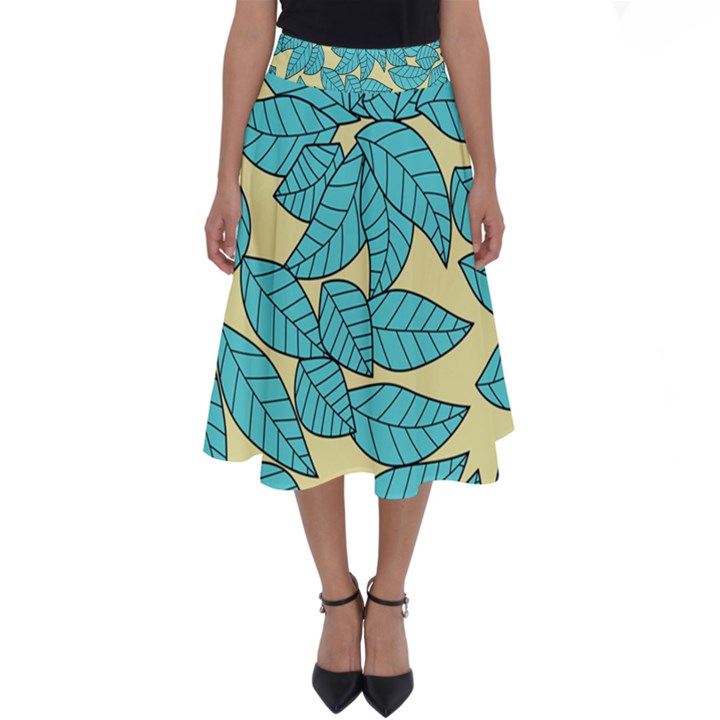 Leaves Dried Perfect Length Midi Skirt