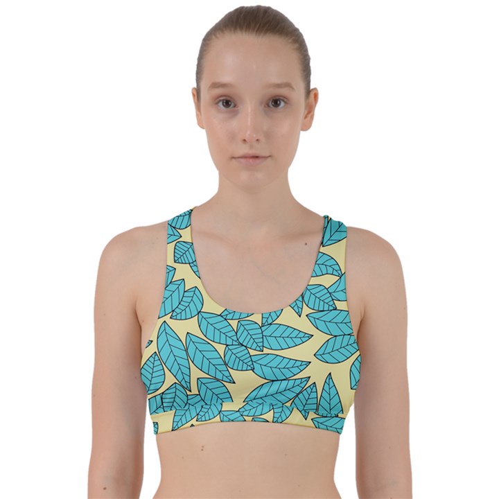 Leaves Dried Back Weave Sports Bra