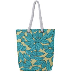 Leaves Dried Full Print Rope Handle Tote (small) by Mariart