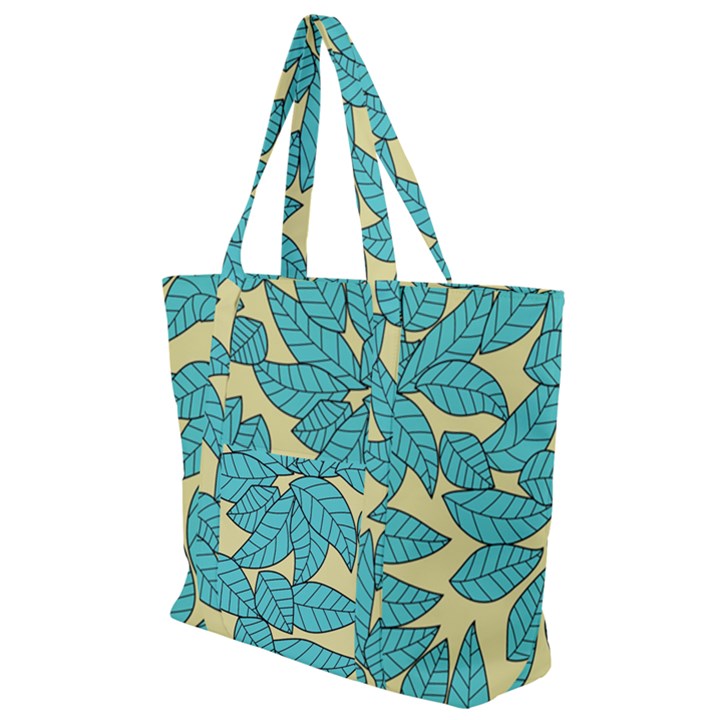 Leaves Dried Zip Up Canvas Bag