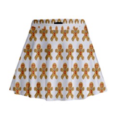 Gingerbread Men Mini Flare Skirt