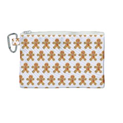 Gingerbread Men Canvas Cosmetic Bag (medium)