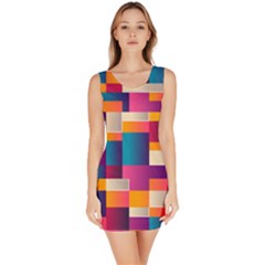 Abstract Geometry Blocks Bodycon Dress by Bajindul