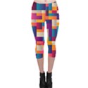 Abstract Geometry Blocks Capri Leggings  View1