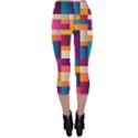 Abstract Geometry Blocks Capri Leggings  View2