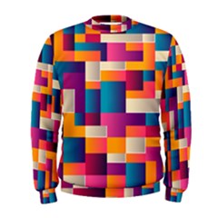 Abstract Geometry Blocks Men s Sweatshirt