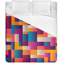 Abstract Geometry Blocks Duvet Cover (california King Size)