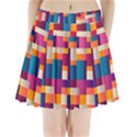 Abstract Geometry Blocks Pleated Mini Skirt View1