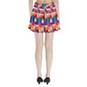 Abstract Geometry Blocks Pleated Mini Skirt View2