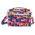 Abstract Geometry Blocks Satchel Shoulder Bag View3