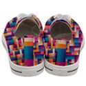 Abstract Geometry Blocks Women s Low Top Canvas Sneakers View4