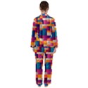 Abstract Geometry Blocks Satin Long Sleeve Pyjamas Set View2