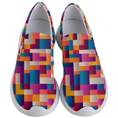 Abstract Geometry Blocks Women s Lightweight Slip Ons by Bajindul