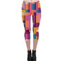 Abstract Background Geometry Blocks Capri Leggings  View1