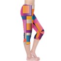 Abstract Background Geometry Blocks Capri Leggings  View4