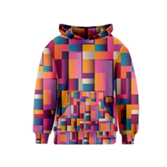 Abstract Background Geometry Blocks Kids  Pullover Hoodie