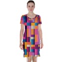 Abstract Background Geometry Blocks Short Sleeve Nightdress View1