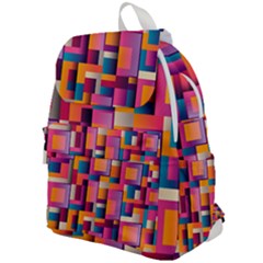 Abstract Background Geometry Blocks Top Flap Backpack