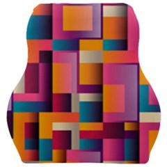 Abstract Background Geometry Blocks Car Seat Velour Cushion  by Bajindul