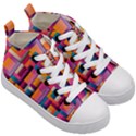 Abstract Background Geometry Blocks Kids  Mid-Top Canvas Sneakers View3