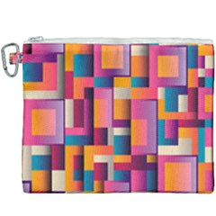 Abstract Background Geometry Blocks Canvas Cosmetic Bag (xxxl) by Bajindul