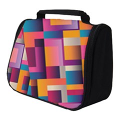 Abstract Background Geometry Blocks Full Print Travel Pouch (small) by Bajindul