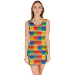 Background Colorful Abstract Bodycon Dress by Bajindul