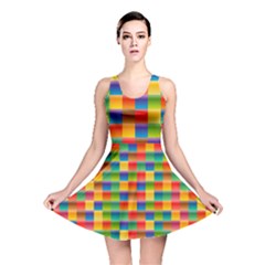 Background Colorful Abstract Reversible Skater Dress