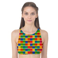 Background Colorful Abstract Tank Bikini Top by Bajindul