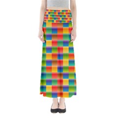 Background Colorful Abstract Full Length Maxi Skirt by Bajindul