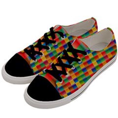 Background Colorful Abstract Men s Low Top Canvas Sneakers by Bajindul