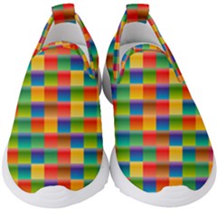 Background Colorful Abstract Kids  Slip On Sneakers by Bajindul